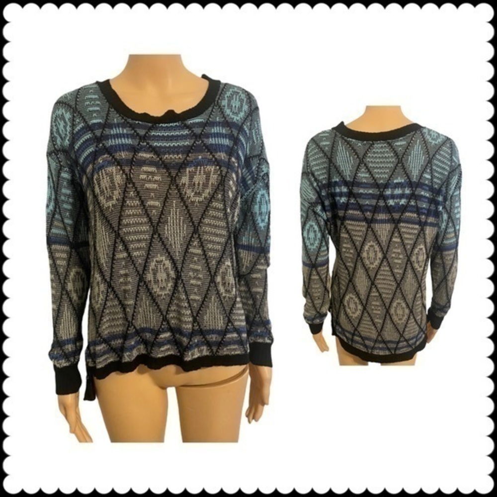 Say What ? Multicolor Lightweight Knit Blouse